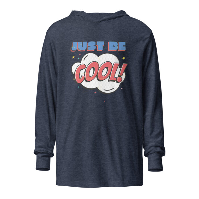 Cool Comic Book Style Hooded T-shirt HEather Navy by Left Arrow Tees