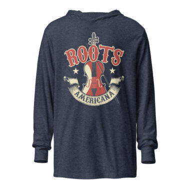 unisex-hooded-long-sleeve-tee-heather-navy-front-64f2392d63c83.jpg American Country Music Hooded T-shirt Heather Navy by Left Arrow Tees