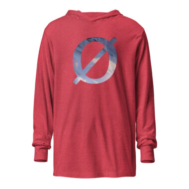 unisex-hooded-long-sleeve-tee-heather-red-front-64f2329f937c4.jpg Empty set Atheism Logo Hooded T-shirt Red by Left Arrow Tees