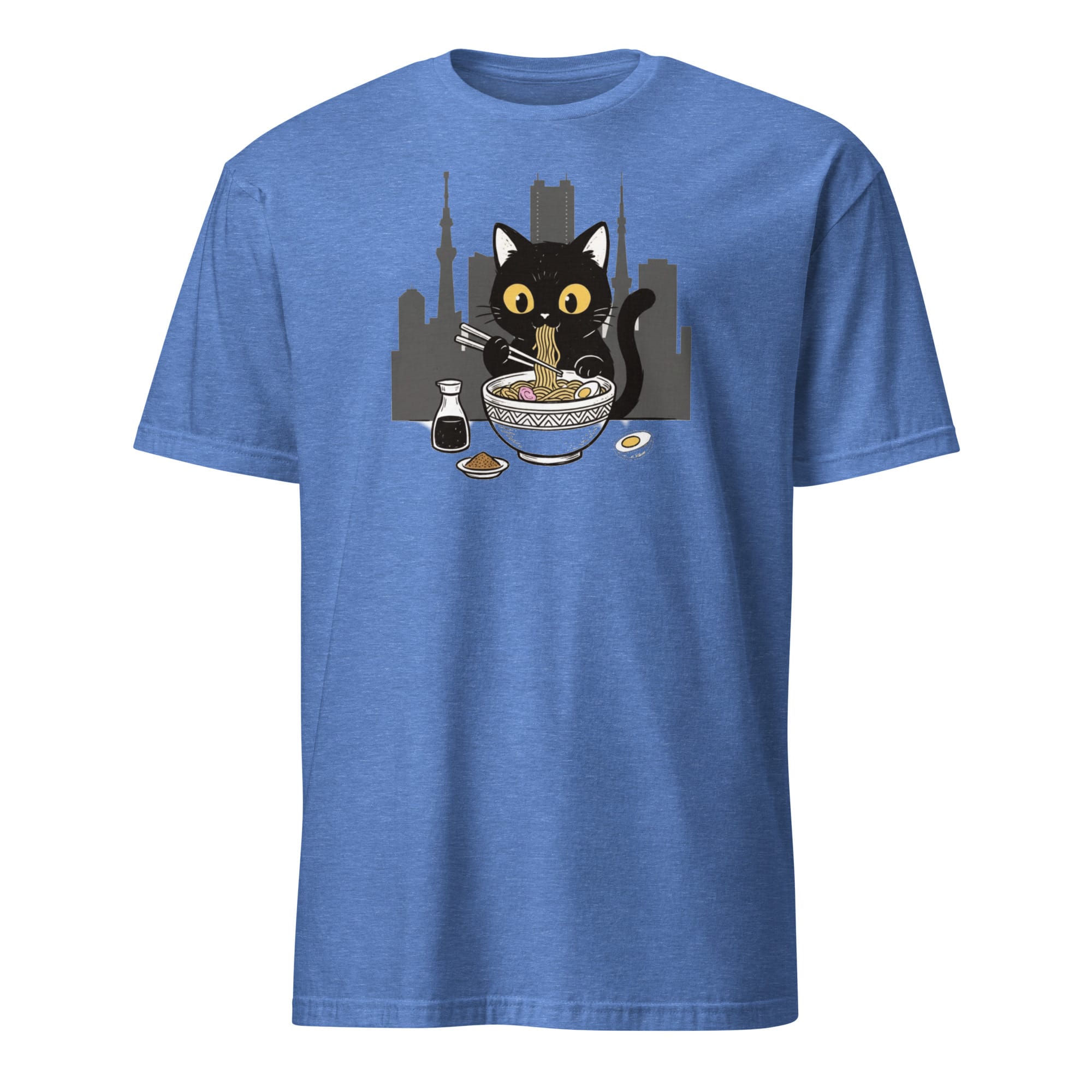 Anime Cat Eating Ramen T-Shirt - Image 7